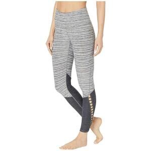 Prana Bohemio 7/8 Legging Womens XS Agave Heather Powermesh Cutout Detail